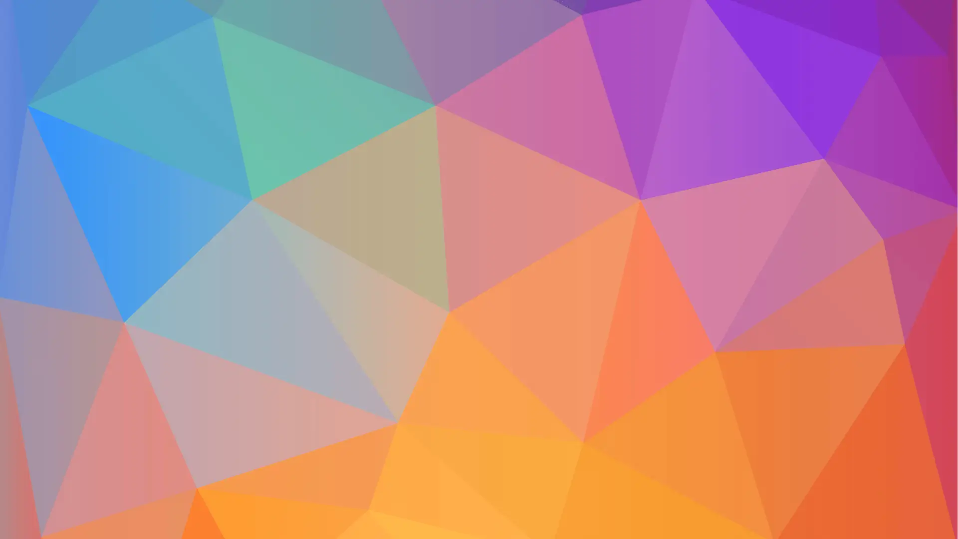 Colorful low-poly geometric background with overlapping translucent triangles
